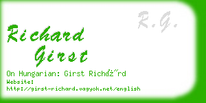 richard girst business card